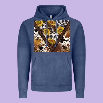 Western Sunflowers And Cowhide Tumbler Tbs Vintage Hoodie Designed By Tumblerdesignbyshophia