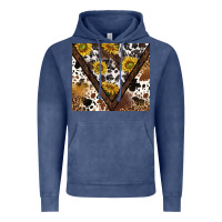 Vintage Denim western sunflowers and cowhide tumbler tbs Vintage Hoodie - TumblerDesignByShophia