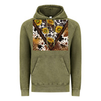 Vintage Olive western sunflowers and cowhide tumbler tbs Vintage Hoodie - TumblerDesignByShophia