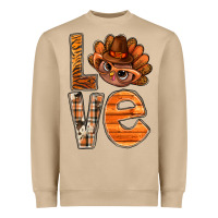 Mushroom thanksgiving with turkey love bbs Heavyweight Sweatshirt - BundleAndBundleShop