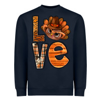 Navy thanksgiving with turkey love bbs Heavyweight Sweatshirt - BundleAndBundleShop