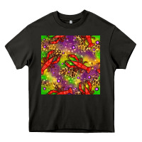 Asphalt Mardi Gras Lobster Seamless Pattern Heavy Core Tee - BundleAndBundleShop