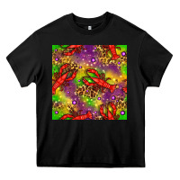 Black Mardi Gras Lobster Seamless Pattern Heavy Core Tee - BundleAndBundleShop