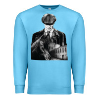 Ocean Blue gift idea drama blinders drama peaky funny graphic gifts Premium Sweatshirt - lanVoArt
