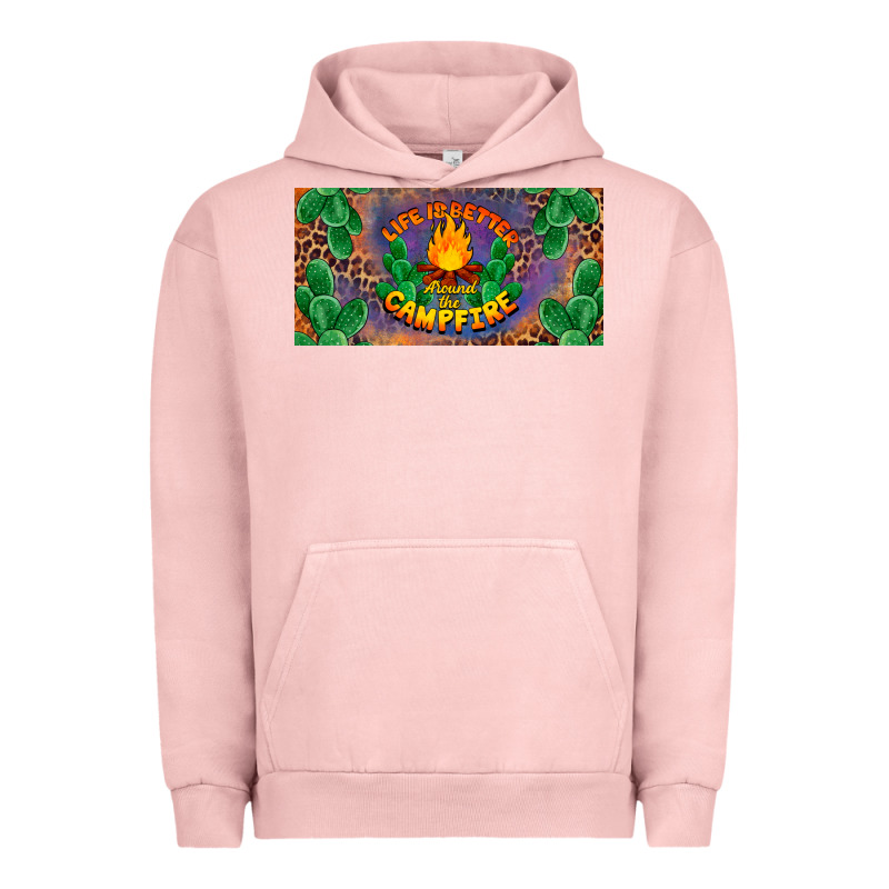 Life Is Better Around The Campfire License Plate Urban Hoodie by BarkalooDesign | Teevron