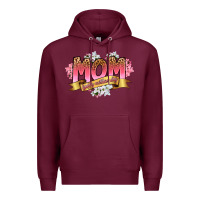 Burgundy mom happy mothers day Premium Hoodie - RanaPortraitStore