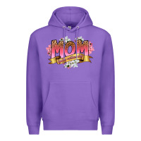 Purple mom happy mothers day Premium Hoodie - RanaPortraitStore