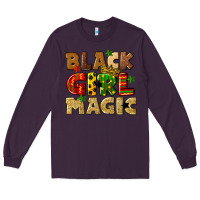 Plum black girl magic juneteenth Long Sleeve Tee - CowGirlArtShop