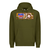 Army Green game day vibes Premium Hoodie - BundleAndBundleShop