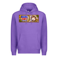Purple game day vibes Premium Hoodie - BundleAndBundleShop