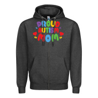 Charcoal Heather LIL Autism Mom Zipper Hoodie - CowhideDigitalArt
