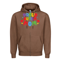Chestnut LIL Autism Mom Zipper Hoodie - CowhideDigitalArt