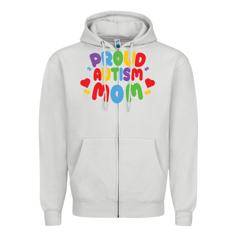 Lil Autism Mom Zipper Hoodie by CowhideDigitalArt | Teevron