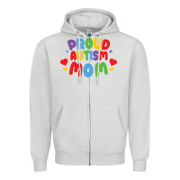 Dove Grey LIL Autism Mom Zipper Hoodie - CowhideDigitalArt