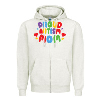 Oatmeal Heather LIL Autism Mom Zipper Hoodie - CowhideDigitalArt