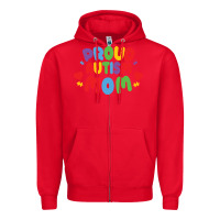 Red LIL Autism Mom Zipper Hoodie - CowhideDigitalArt