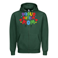 Sports Green LIL Autism Mom Zipper Hoodie - CowhideDigitalArt