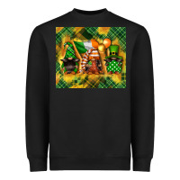 Black St. Patrick's Day gnome Heavyweight Sweatshirt - FaDigitalArtStudio