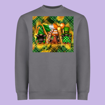 St. Patrick's Day Gnome Heavyweight Sweatshirt Designed By Fadigitalartstudio