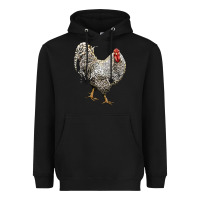 Black dominique rooster Heavyweight Hoodie - LillyAllenDesigns