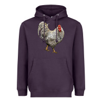 Plum dominique rooster Heavyweight Hoodie - LillyAllenDesigns