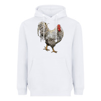 White dominique rooster Heavyweight Hoodie - LillyAllenDesigns