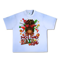 Grape Ice santas favorite hair stylist afro messy bun Urban Heavy Tee - texasbilliewilder