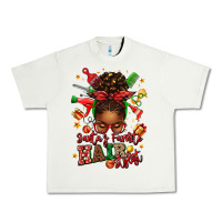 Pistachio santas favorite hair stylist afro messy bun Urban Heavy Tee - texasbilliewilder