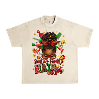 Sandshell santas favorite hair stylist afro messy bun Urban Heavy Tee - texasbilliewilder