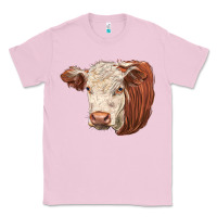 Bubblegum Pink hereford cow face Classic Tee - LillyAllenDesigns