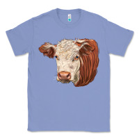 Colony Blue hereford cow face Classic Tee - LillyAllenDesigns