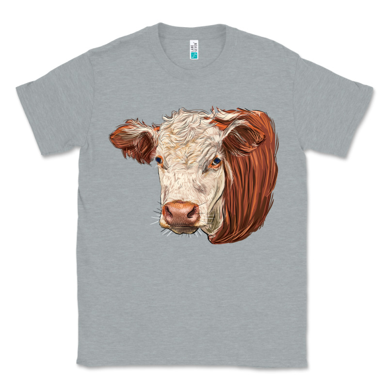 Hereford Cow Face Classic Tee by LillyAllenDesigns | Teevron