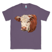 Lavender hereford cow face Classic Tee - LillyAllenDesigns