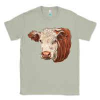 Matcha hereford cow face Classic Tee - LillyAllenDesigns