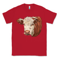 Red hereford cow face Classic Tee - LillyAllenDesigns