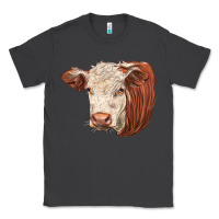Smoke hereford cow face Classic Tee - LillyAllenDesigns