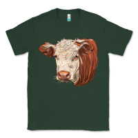 Sports Green hereford cow face Classic Tee - LillyAllenDesigns