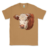 Toasted Coconut hereford cow face Classic Tee - LillyAllenDesigns