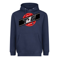 Navy toqger vintage rainbow line Heavyweight Hoodie - lanVoArt