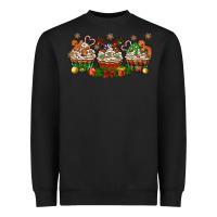 Black christmas cupcake with gingerbreads bbs Heavyweight Sweatshirt - BundleAndBundleShop