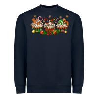 Navy christmas cupcake with gingerbreads bbs Heavyweight Sweatshirt - BundleAndBundleShop