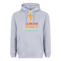 Heather Grey Vintage 1 Cross 3 Nails Forgiven Christian Easter Gift Heavyweight Hoodie - lanVoArt