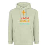 Matcha Vintage 1 Cross 3 Nails Forgiven Christian Easter Gift Heavyweight Hoodie - lanVoArt