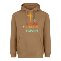 Toasted Coconut Vintage 1 Cross 3 Nails Forgiven Christian Easter Gift Heavyweight Hoodie - lanVoArt