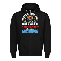 Black lil autism mom Zipper Hoodie - CowhideDigitalArt