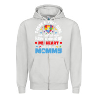 Dove Grey lil autism mom Zipper Hoodie - CowhideDigitalArt