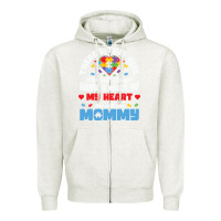 Oatmeal Heather lil autism mom Zipper Hoodie - CowhideDigitalArt