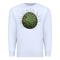 White arizona fishhook cactus Premium Sweatshirt - LillyAllenDesigns