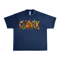 Navy Personalized Thanksgiving Urban Heavy Tee - NancyCooperArtShop