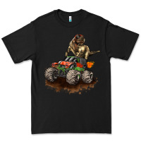 Black monster truck and t rex dinosaur Premium Tee - LillyAllenDesigns